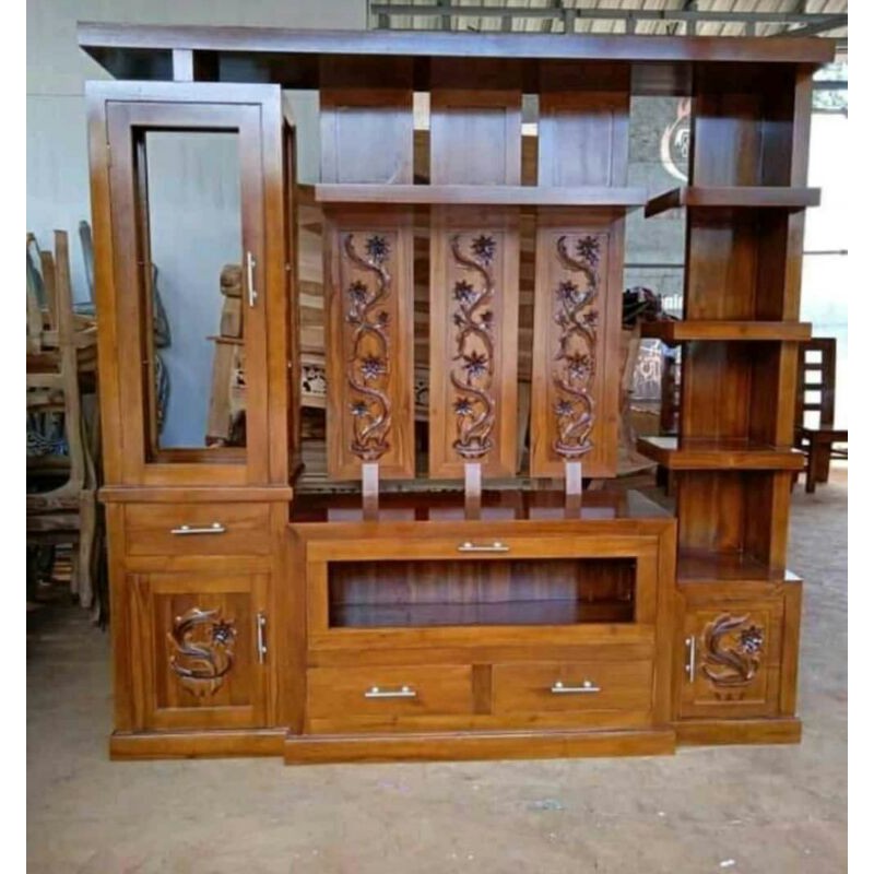 bufet partisi bufet pajang kayu jati mebel ukir jepara