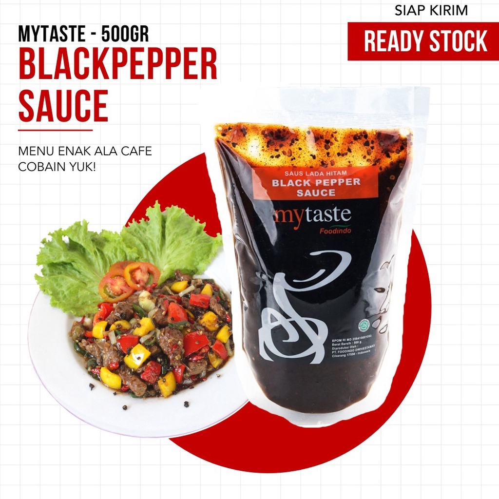 (TERMURAH) Mytaste - Balckpepper Sauce Ala Cafe - 500gr