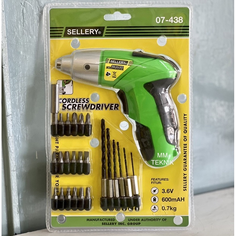 OBENG BATERAI SELLERY / BOR OBENG CAS SELLERY / OBENG CAS / CORDLESS SCREWDRIVER