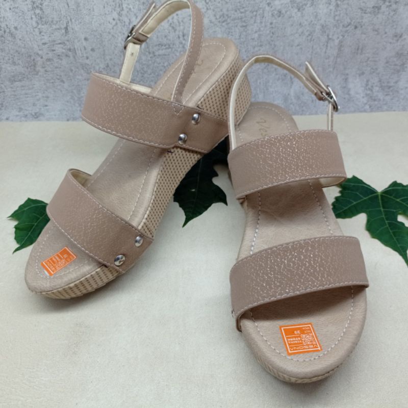 mqstars -Sandal Wedges Wanita Strap Dua 5cm