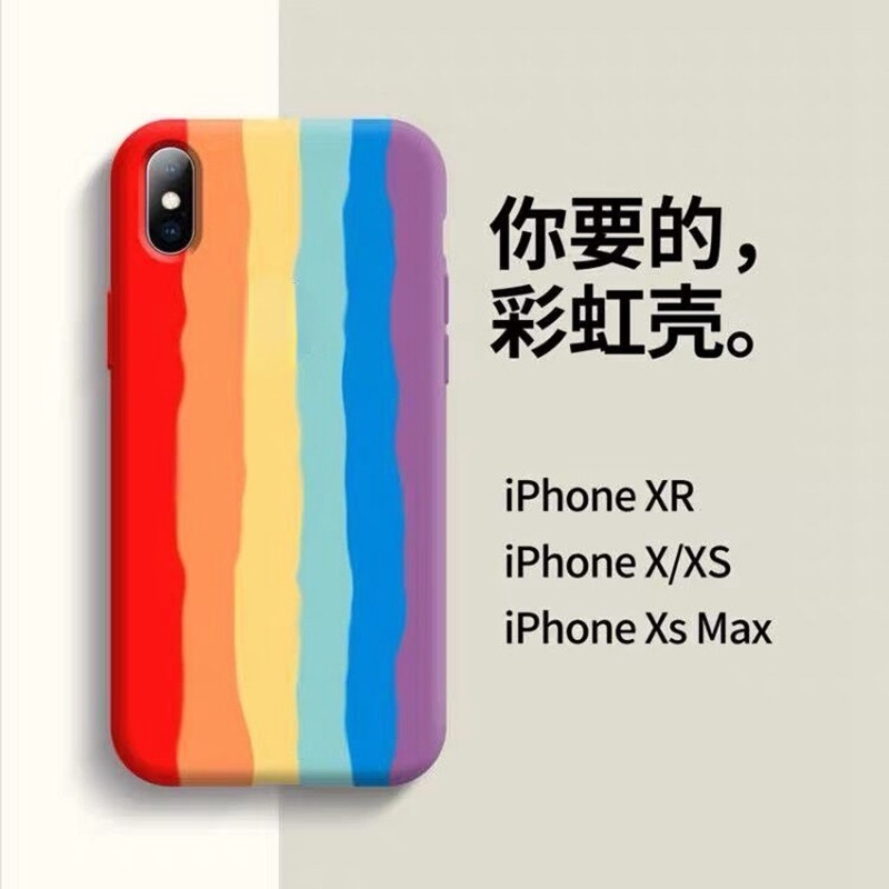 Soft case Silikon Warna Pelangi Untuk SE (2020) 6 6S 7 8plus X XR XS Max 11 Pro Max 12mini 12 Pro Max