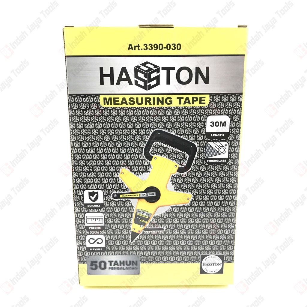 HASSTON 3390-030 Meteran Tancap Fiber 30 M Body Plastik Gulung Meter