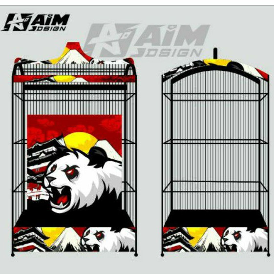 decal stiker sangkar burung kacer cendet kenari