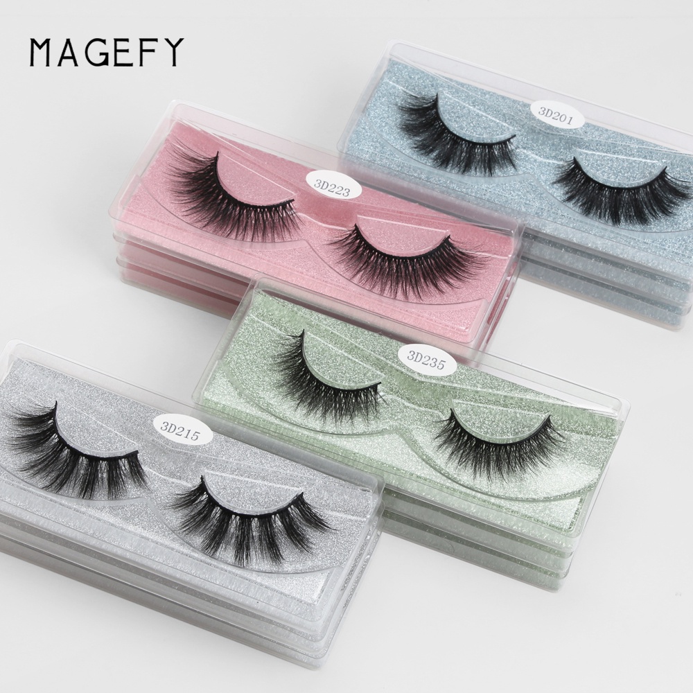 MAGEFY 12 Pasang Bulu Mata Palsu 3d Natural Beberapa Pasangan Ekstensi Bulu Mata 7112