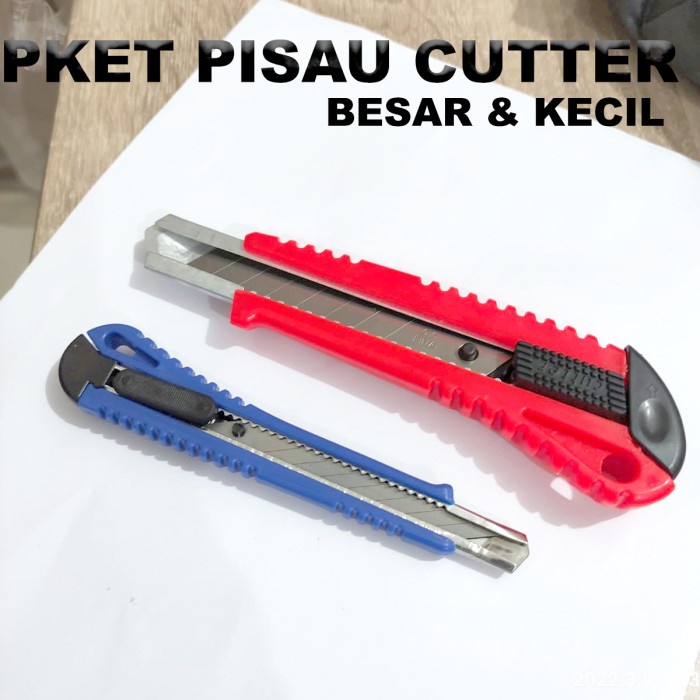 

Hemat Cutter / Pisau Cutter Knife 2 Set Besar Kecil Gaxindo Diskon