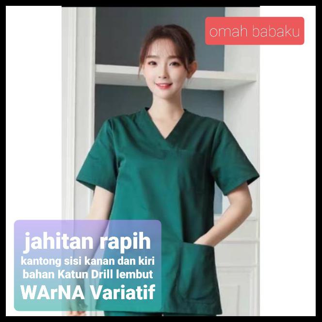 Baju Seragam Dokter Ok Atasan Saja Lengan Pendek - S