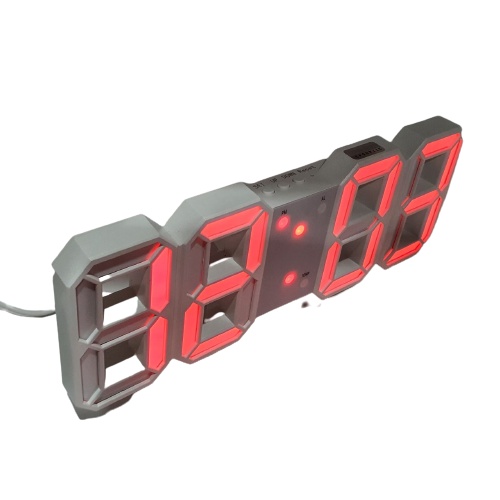 Jam Digital LED Merah Alarm Meja Dinding Clock Taffware