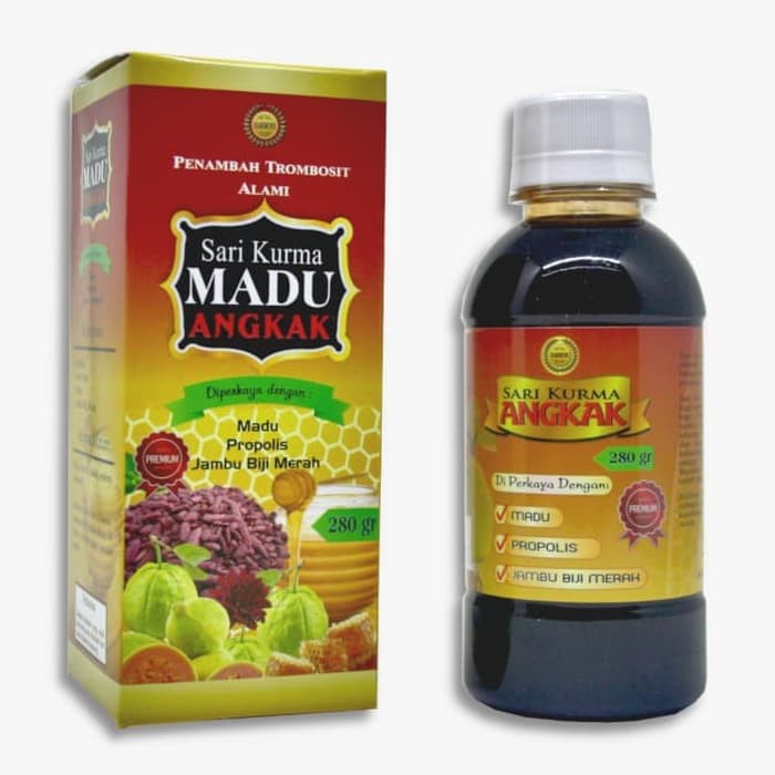 

Sari kurma Madu Angkak Plus propolis jambu biji Menaikan Trombosit (DBD) Prduk Original 280g