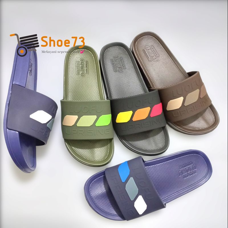 LUOFU E 6212 - E27. SIZE 40-44 ORIGINAL l Sandal Selop jelly pria l Sendal kokop cowok impor