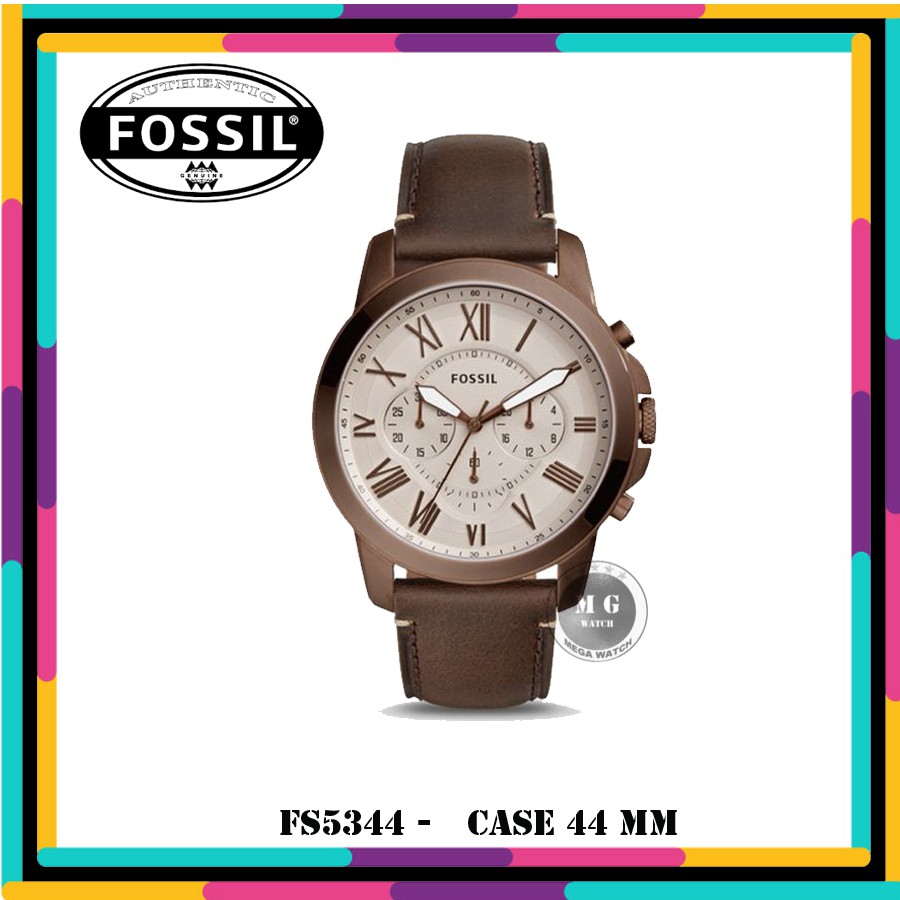 Jam Tangan Pria Fossil Original FS5344 Grant Sport Dark Brown MURAH
