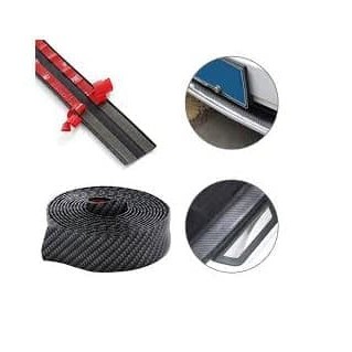 SillPlate Carbon 3D 7CM Lip Fiber Rubber Soft Bumper Strip