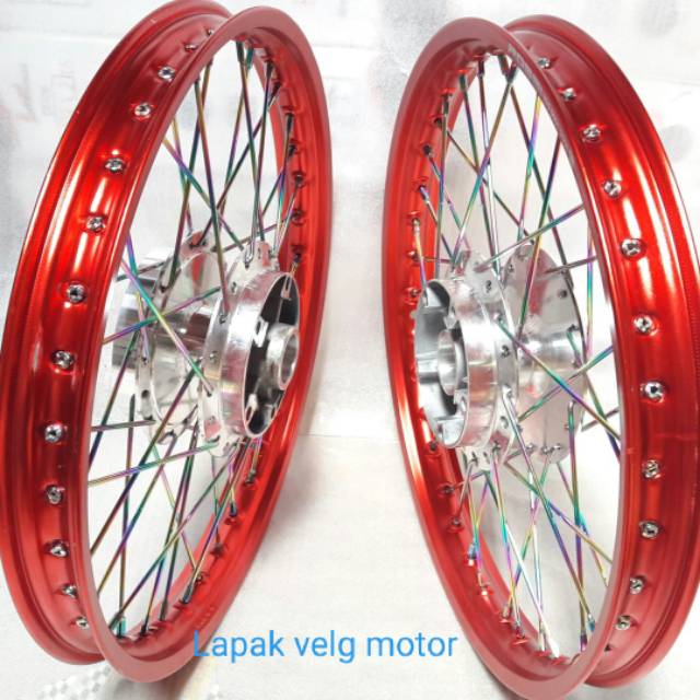 Velg untuk vixion old atai vixion new ring v rossi uk 140x17 jari jari pelangi