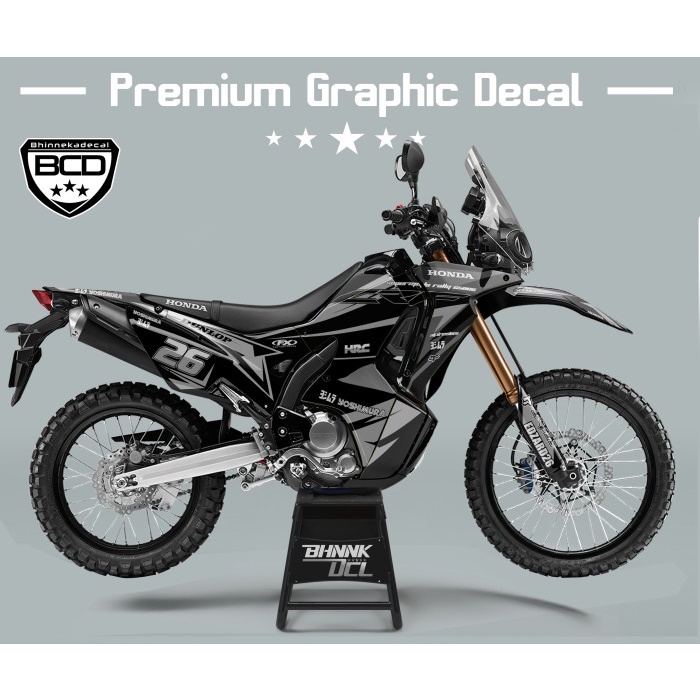 DECAL/STICKER STANDARD CRF RALLY DESIGN BLACKY