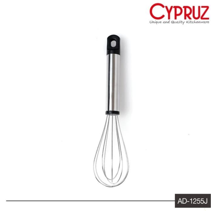 CYPRUZ AD 1255 J - Pengocok Telur Stainless Lis Hitam 20 cm