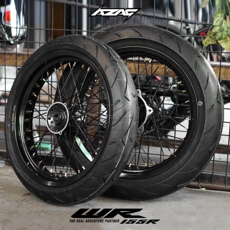 ban set yamaha wr 155 supermoto tk dunlop ring 17