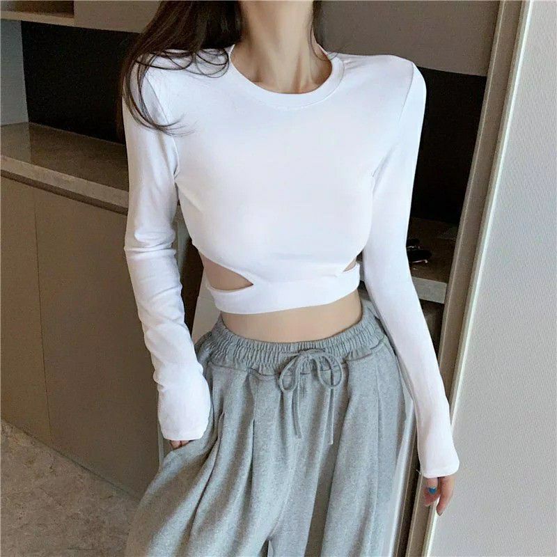 ILONA - Cleo korean long sleeve turtle neck crop top jersey 080