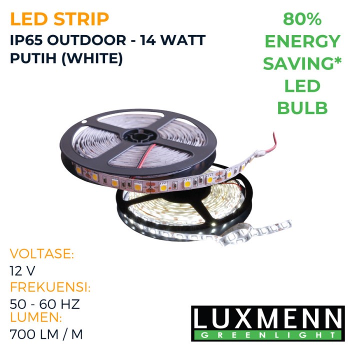 Luxmenn LED Strip Outdoor IP65 / IP 65 14 W / 14 Watt 5M 5 M 5 METER - Kuning