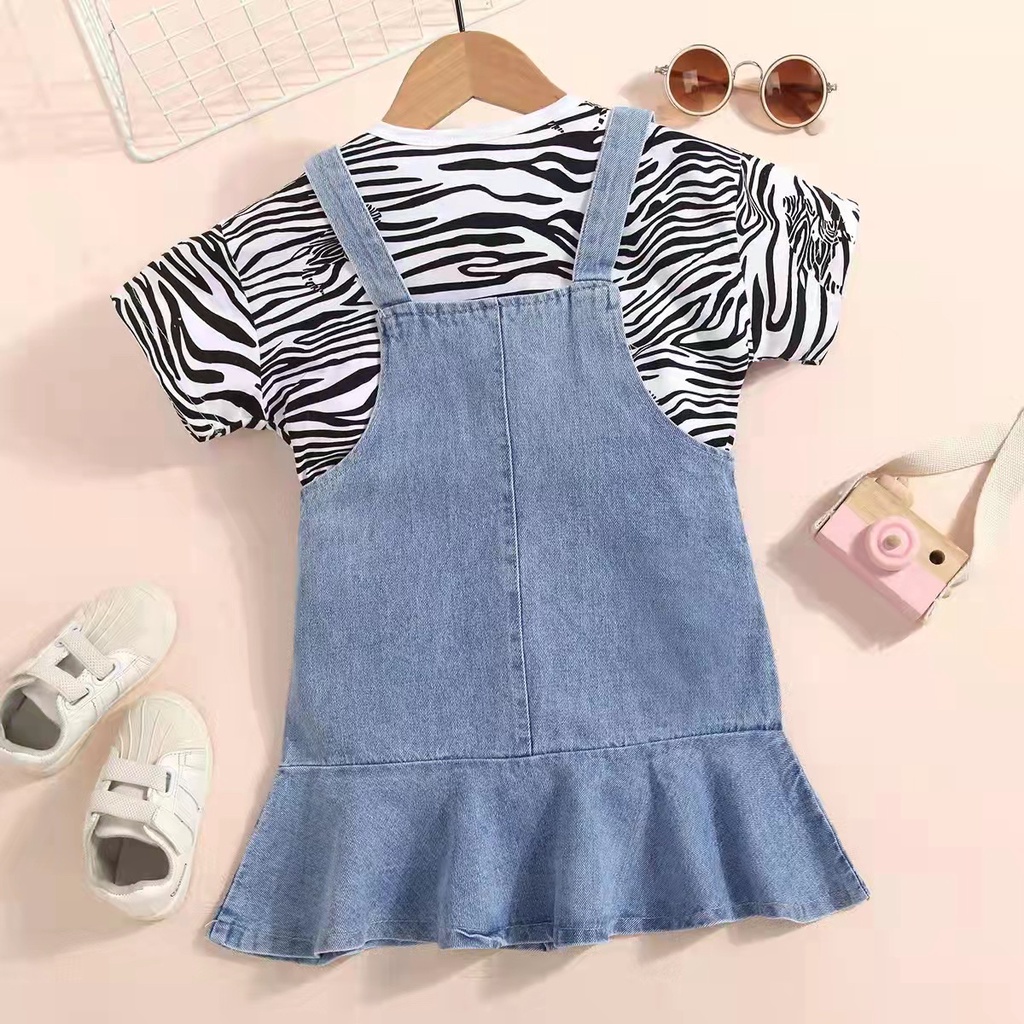 (LOLI-JKT) BS-146 STELAN ANAK CEWEK JUMPSUIT  ZEBRA SIZE S - XXXL