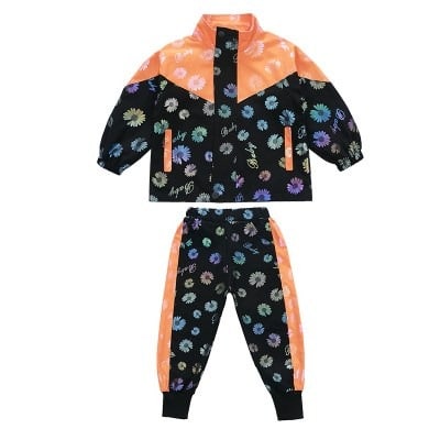 Promo !! Setelan baju anak cowok - setelan jacket baby many flower import uk 3th-6th uk 110,130,140