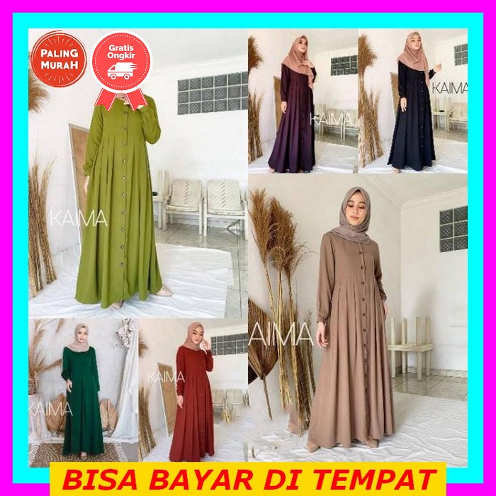 Gamis Remaja Terbaru 2021 Lebaran Baju Muslim Dress Muslimah Gamis Wanita Kekinian 2022 Dres Remaja 