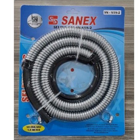 Sanex Selang Gas LPG Flexible 1.8M SN - S18-2 (Tanpa Regulator)