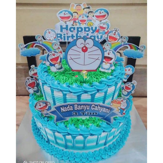 Cake Doraemon Tingkat / Cake Ultah Coklat / Cake Ultah enak