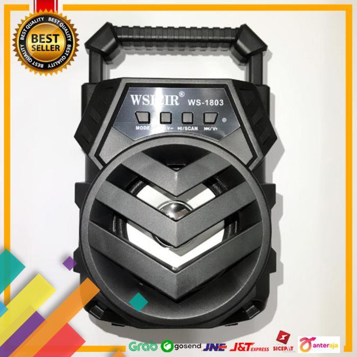 SALE.. SPEAKER BLUETOOTH WS-1803 SUPER BAZOOKA 3INCH VS JBL LAMPU DISCO NIGHT ..TERMURAH