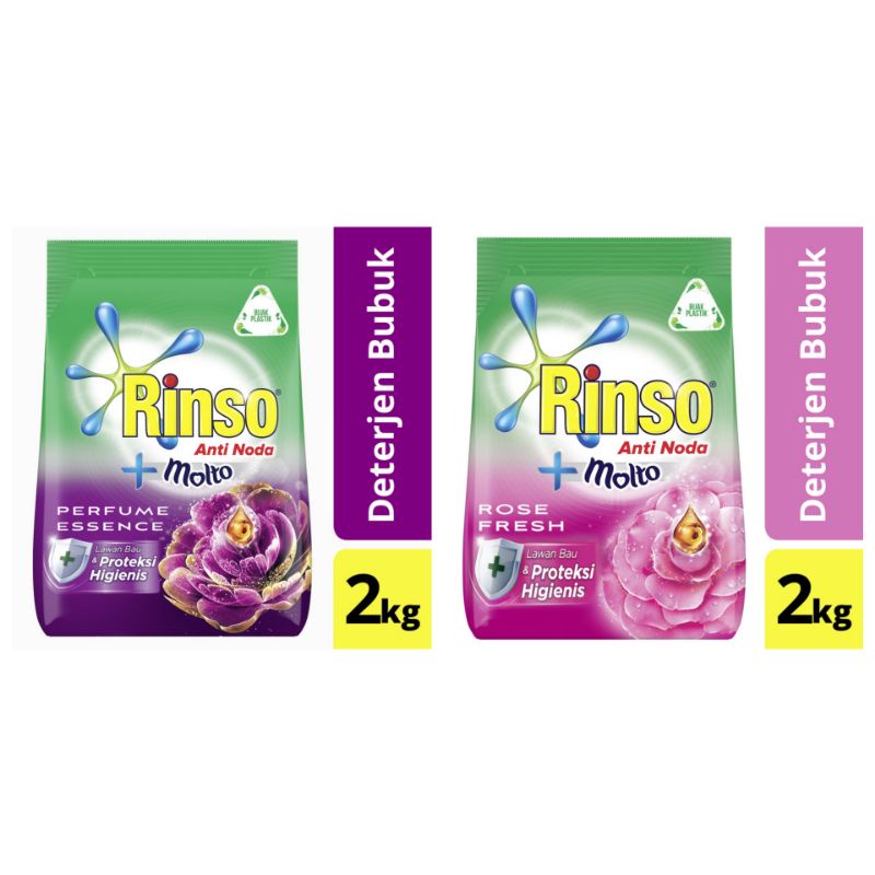 Rinso Molto Deterjen Bubuk (Perfume Essence / Rose Fresh) 2 kg