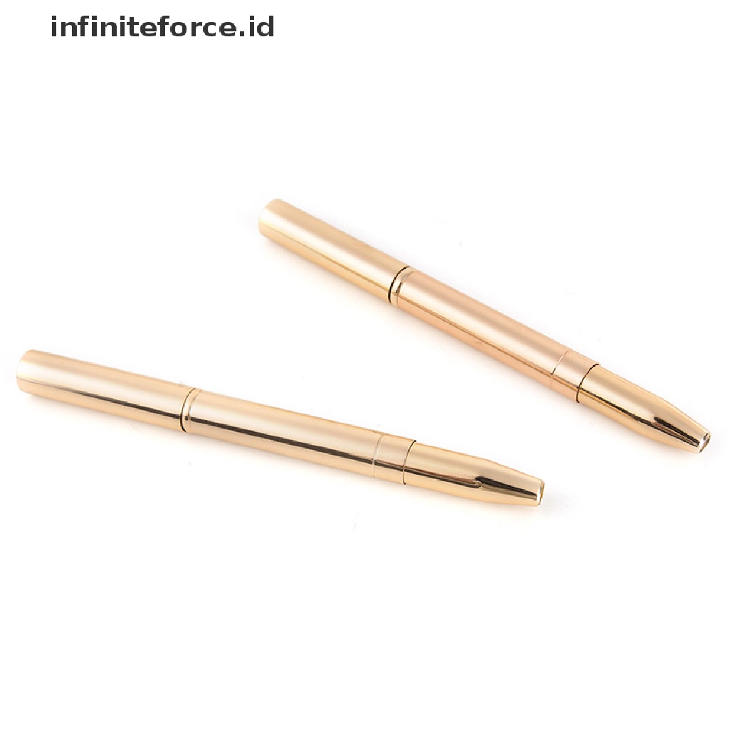 Infiniteforce.id Brush Makeup Retractable Kepala Ganda Untuk Eyeshadow / Eyeliner / Alis / Bibir