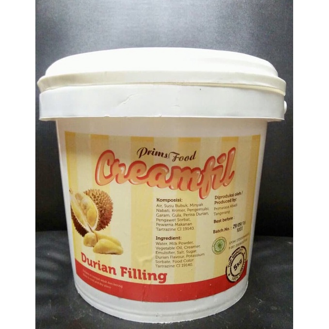 Primsfood Creamfil Selai Vla Durian Kemasan Plastik per 250g