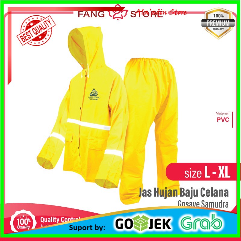 Cuci Gudang GOSAVE Raincoat Jas Hujan Safety Baju Celana Samudra Murah Original