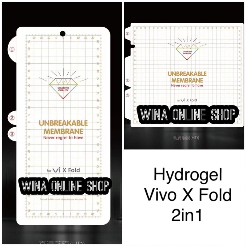 Vivo X Fold 2in1 || Hydrogel vivo x fold 2in1 antigores clear