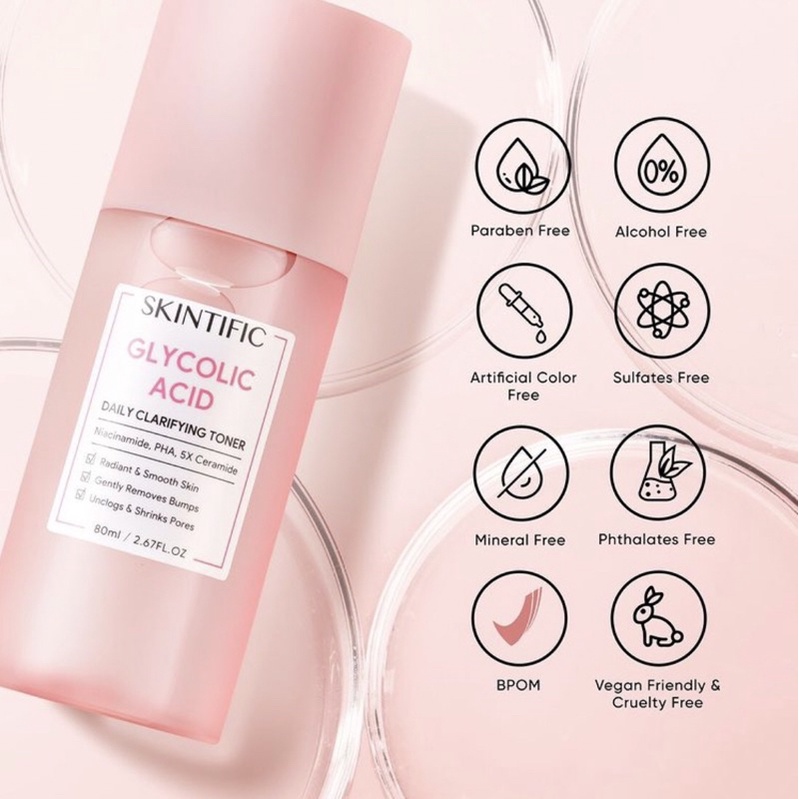 Skintific Glycolic Acid Daily Clarifying Toner [Exfo Toner] 80mL