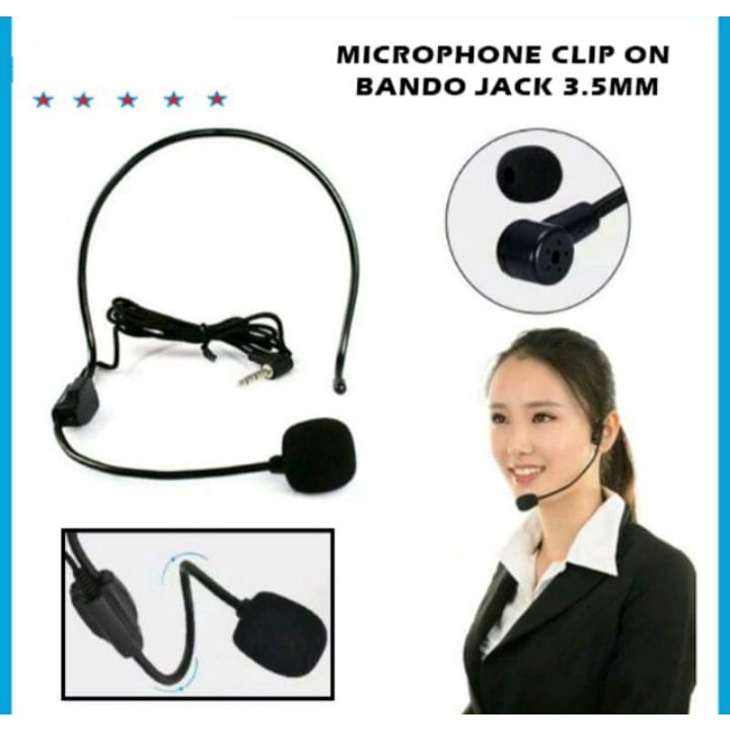 Microphone Kabel Clip On Bando/Microphone Headset Kabel Bando