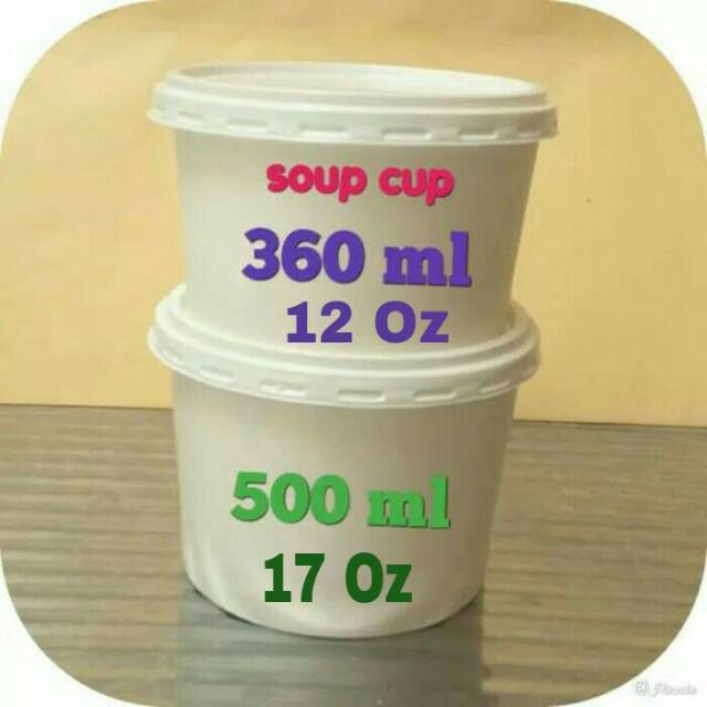 PAPER BOWL 360 ML (12 Oz)/MANGKOK KERTAS /SOUP CUP 360 ML