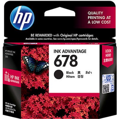 CARTRIDGE HP 678 BLACK / TINTA CATRIDGE HP678 HITAM ORIGINAL - RESMI