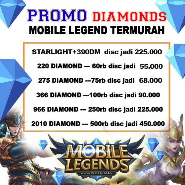 Jual Top Up 550 dan 1002 Diamond Mobile Legends IPHONE(IOS 