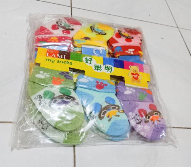 PAKET 3PSG Kaos Kaki Bayi New Born ANTI SELIP MOTIF