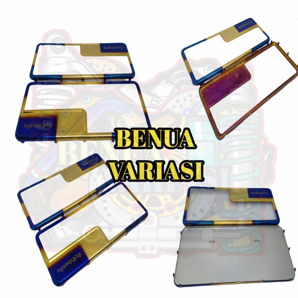 (PROMO) BINGKAI PLAT NOMOR SNI DUDUKAN NOMOR PLAT NOMOR TWOTONE THAILAND PLAT SETT/1PCS UNIVERSAL UN