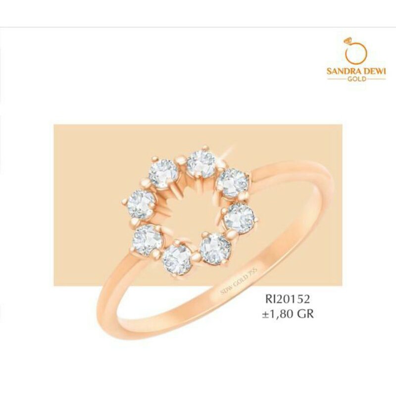 Cincin K Style Sandra Dewi Gold 75.5 SNI R120152 Jun Series