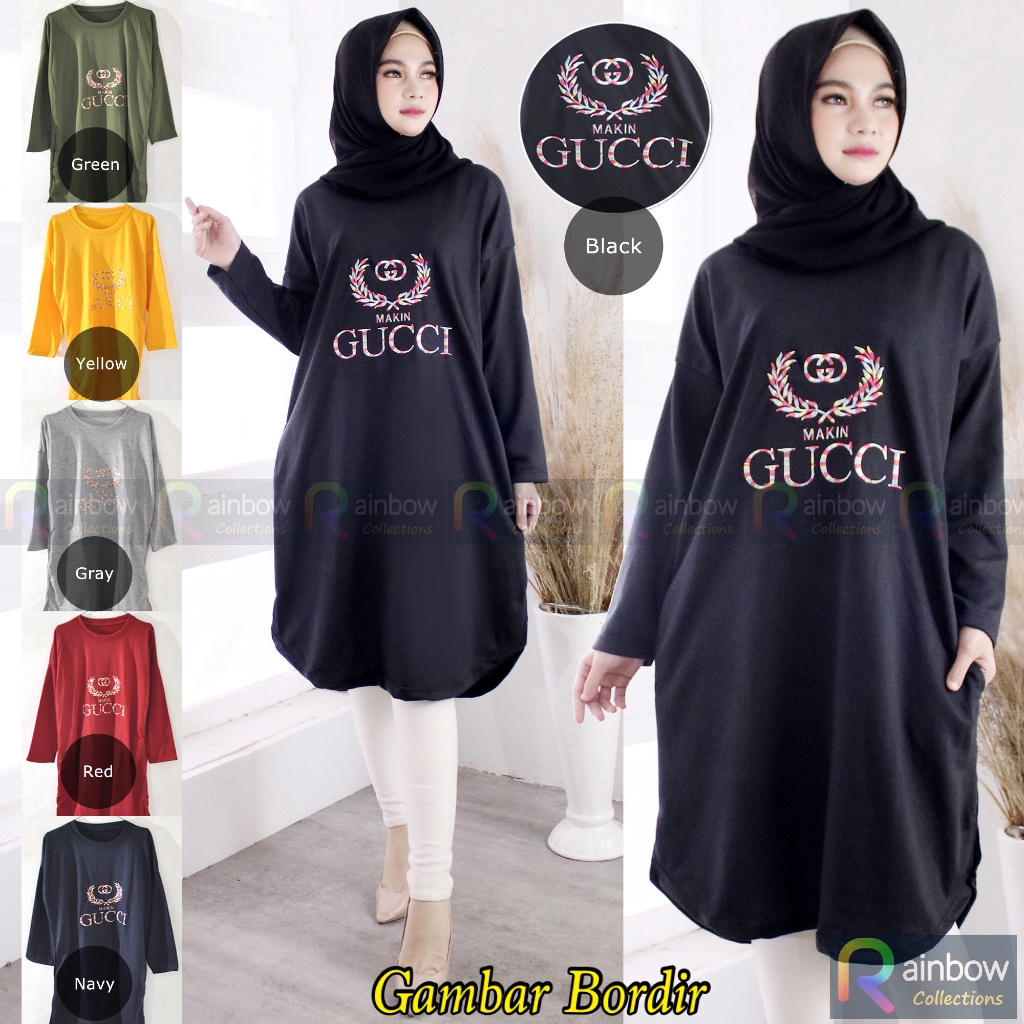 TUNIK BORDIR GC / ADA KANTONG KIRI KANAN - BIG SIZE