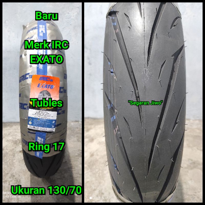 Ban tubles motor ring 17 ukuran 130/70 Ban belakang honda CBR 150 merk IRC
