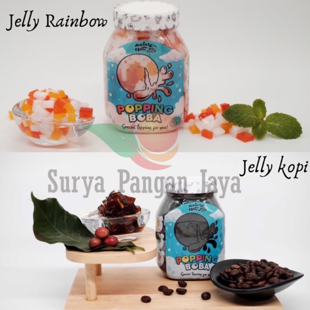 

TOPING JELLY POPPING BOBA Q&Q RAINBOW JELLY 500GR