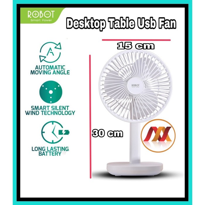 NA - Kipas Portable Dekstop Table Fan Rotary 6 inchi 4000 mAh bf12