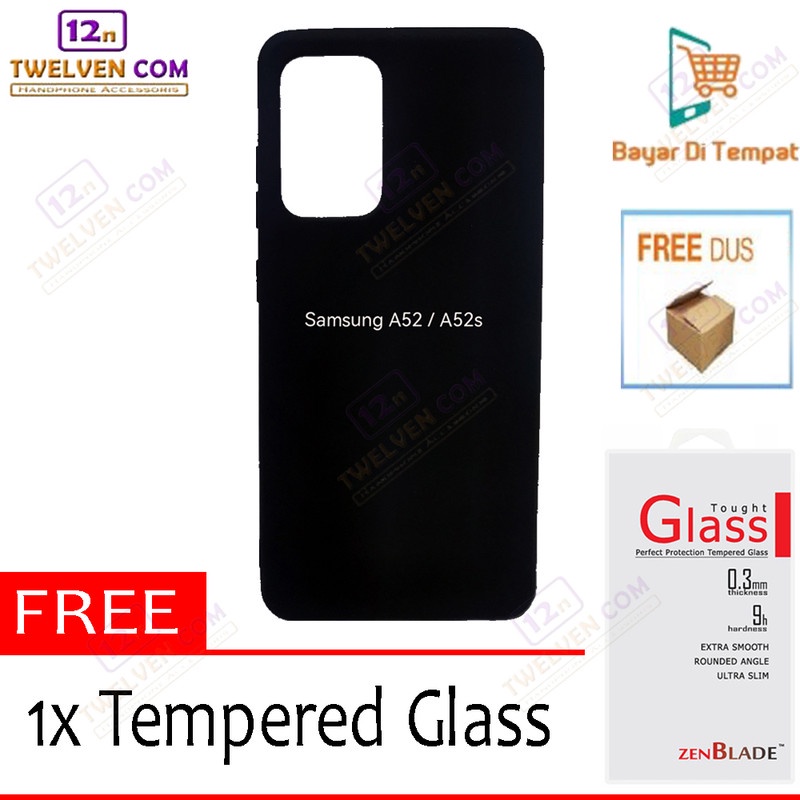 Case Slim Matte Softcase Samsung A52 4G 5G - Free Tempered Glass