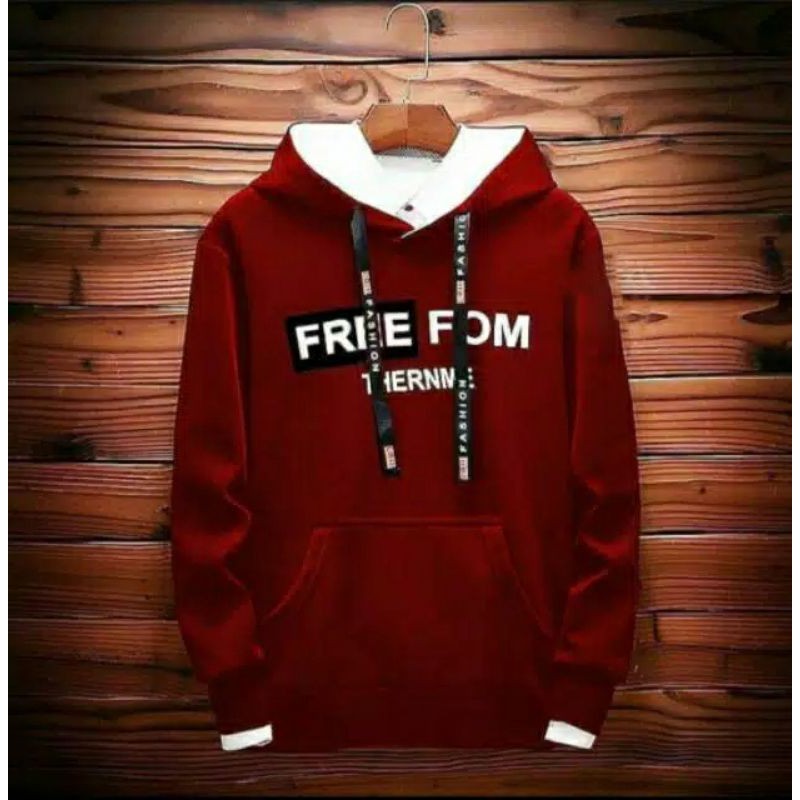 FREEFOM SWEATER HOODIE | Hoodie Sweater Pria Terlaris