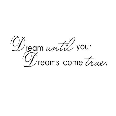 Wall Decal - Stiker Dinding &quot;DREAM UNTIL YOUR DREAMS COME TRUE&quot;