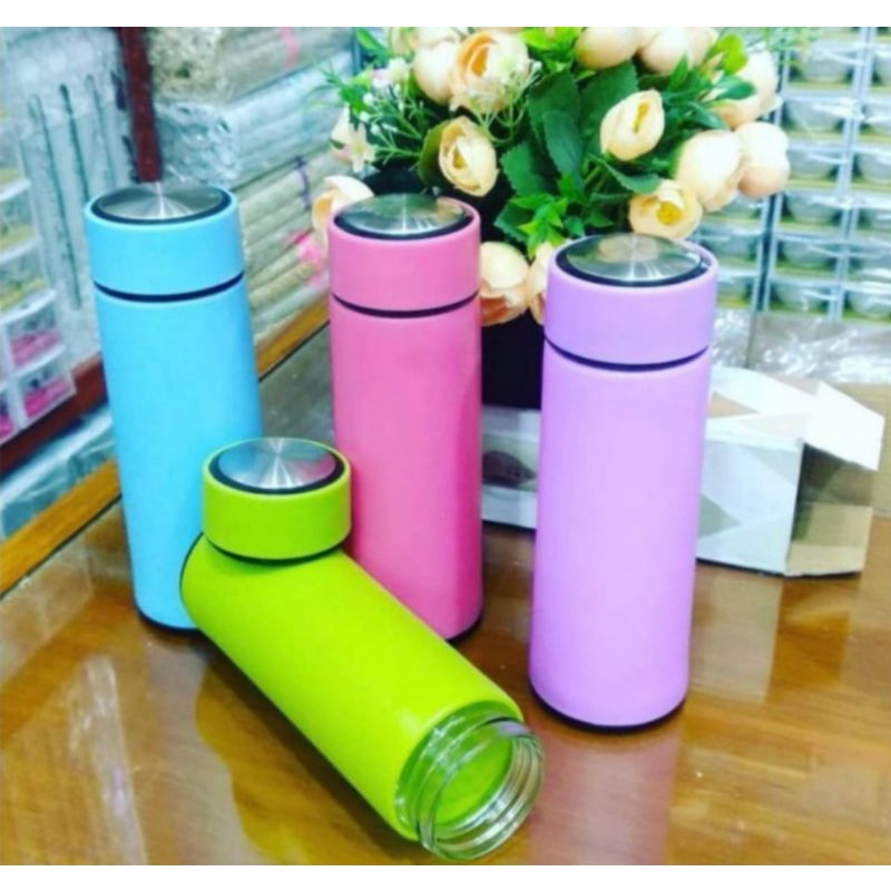 BOTOL MINUM KACA SAKURA POLOS 400ml/BOTOL MINUM KACA COVER PLASTIK ADA DUS DAN TANPA DUS