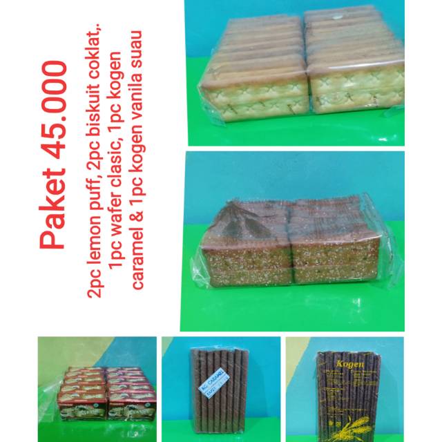 

Paket 45.000 biskuit khong guan / lemon puff / biskuit coklat / wafer clasik / kogen caramel