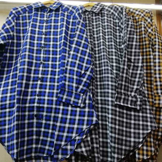 Tunik kotak flanel